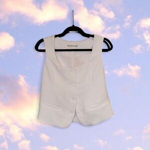 Abercrombie Mara Premium Crepe Square Neck Vest